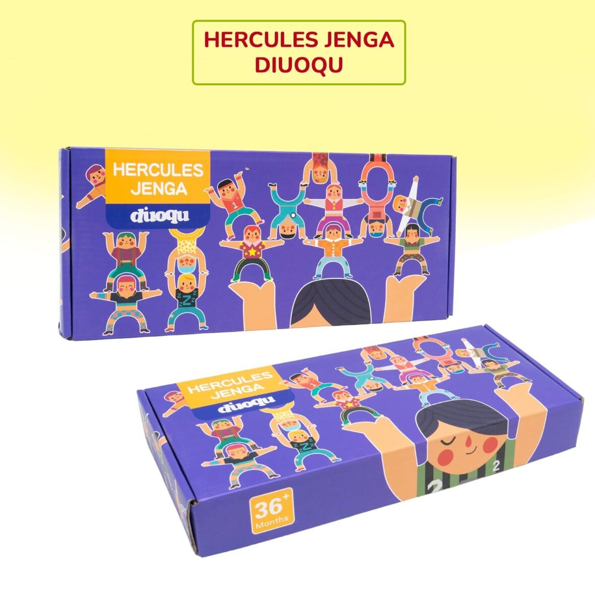 Wooden Hercules Jenga-Promotes Critical Thinking & Creativity | Early Learning Educational Game for Kids